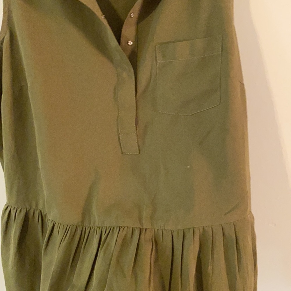 American Eagle Sleeveless Snap Button Peplum Top - image 5